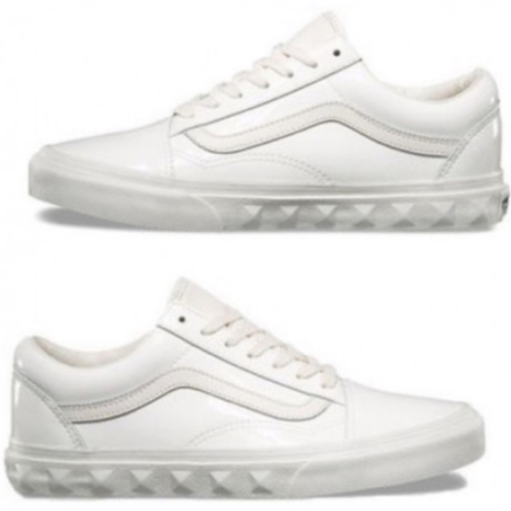White Leather Vans